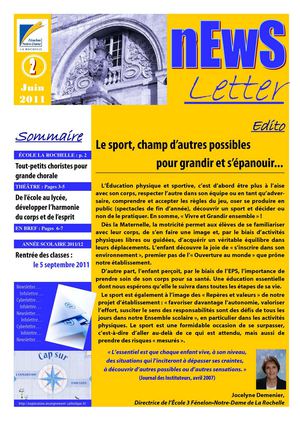 Newsletter juin 2011