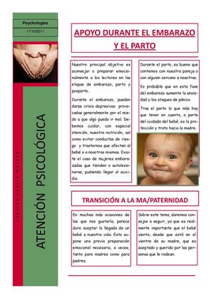 APOYO PSICOLÓGICO DURANTE EL EMBARAZO