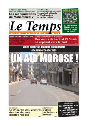 Le Temps d'Algérie Edition du Mardi 08 Novembre 2011