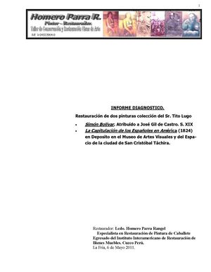 Diagnostico Obras de Simón Bolívar
