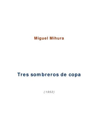 TRES SOMBREROS DE COPA