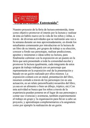 Feria De Lectura EntretenidaLISTO TERMINADO