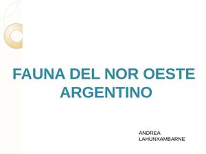 Fauna del noroeste argentino , andrea