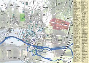 Plan de la ville de Jarnac en Charente 