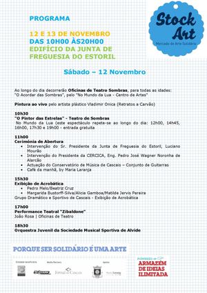 Programa - Stock Art - Mercado de Arte Solidário