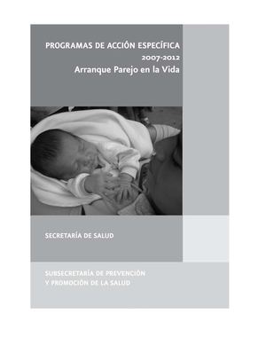 Programa de Acción Específico - Salud Materna y Perinatal