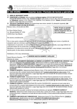 WORD 01 Insertar texto