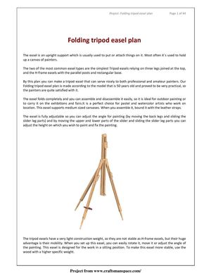 How to make folding tripod easel - Free woodworking plan