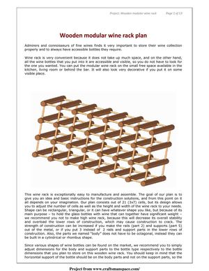 How to make wooden modular wine rack - DIY woodworking plan