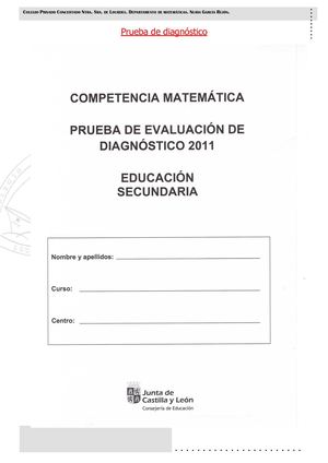 Prueba de diagnóstico mate 2º ESO