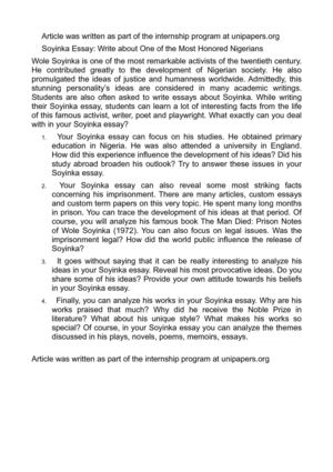 Soyinka essay image