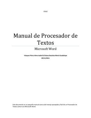 Manual "Procesador de textos"