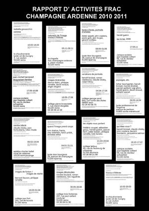 Rapport d'activités enseignants relais Frac Champagne-Ardenne 2010 2011