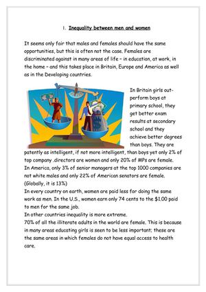Gender inequalities information booklet 