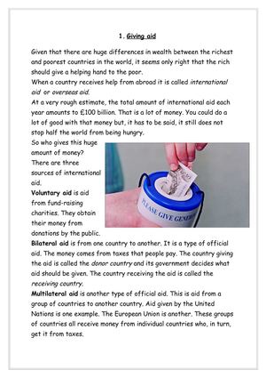 International Aid Information Booklet 