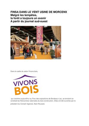FINSA MORCENX POUR LE DEVELOPPEMENT DE LA FORET
