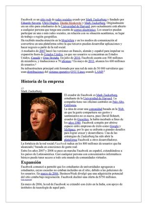 historia del facebook