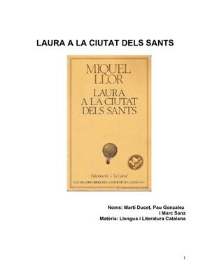 PERSONATGES DE LA LAURA A LA CIUTAT DELS SANTS