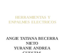 herramientas y empalmes electricos