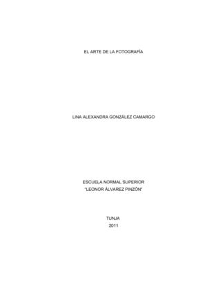 EL ARTE DE LA FOTOGRAFÍA