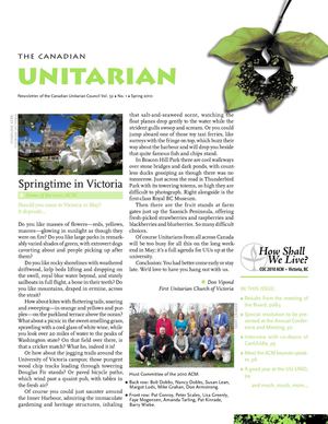 Canadian Unitarian, Spring 2010