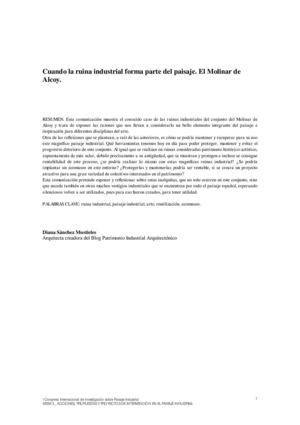 Cuando la ruina industrial forma parte del paisaje. El Molinar de Alcoy.