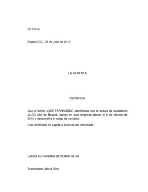 Certificados y constancias