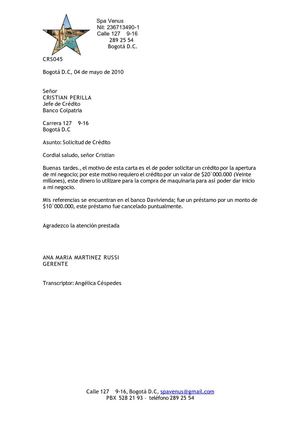solicitud de credito