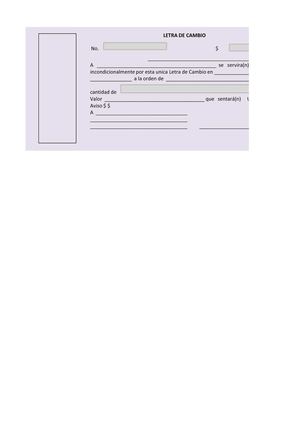 DOCUMENTOS NEGOCIABLES (Letra de  Cambio)