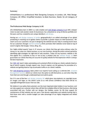 web design company in uk - Infinitevizionz