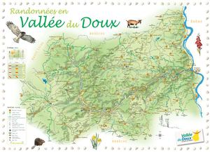 Carte de randonnée de la Vallée du Doux