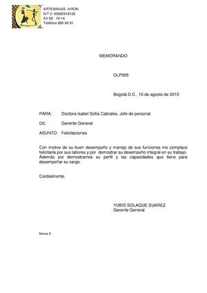 MEMORANDOS