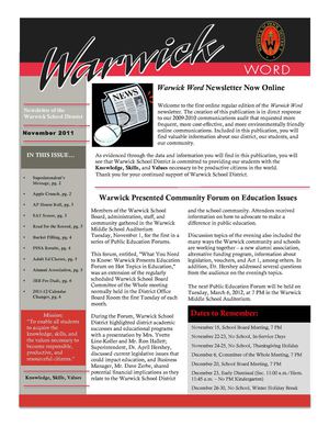 Warwick Word November 2011