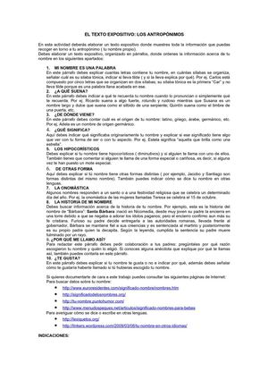 MI NOMBRE- EL TEXTO EXPOSITIVO