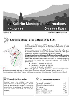 Bulletin municipal d'informations - Novembre Décembre 2011