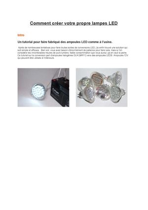 Comment creer votre propre lampe LED