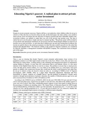 5.[42-50]Educating Nigeria’s poorest-A radical plan to attract private sector investment