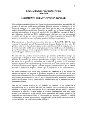 Lineamientos Programáticos MPP