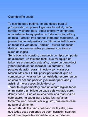 carta de niño jesus
