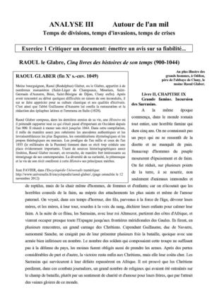 Analyse 3 Invasions et divisions de l'an mil