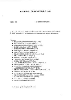 Acta Nº 1 sept 2011