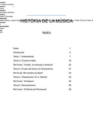 Història de la Música - Guia cinematogràfica