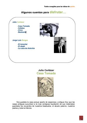 Cuentos (Borges - Cortázar)