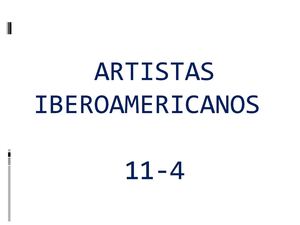 Artistas Iberoamericanos 11-4