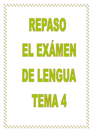 Deberes lengua semana 14-18 Noviembre