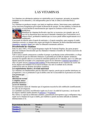 las vitaminas