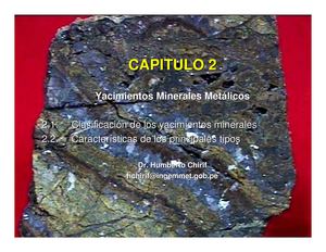 YACIMIENTOS MINERALES METÁLICOS
