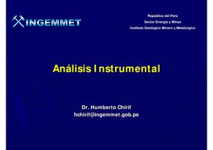 Análisis Instrumental