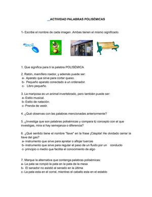 Palabras polisémicas