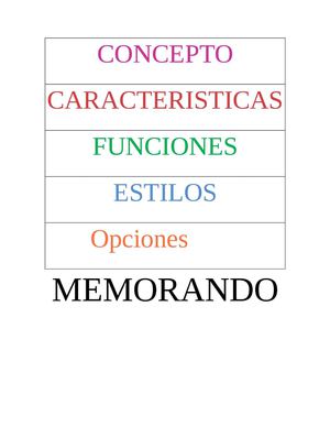MEMORANDOS